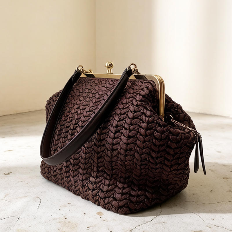 Hand-Woven Kisslock Frame Shou - đánh giá và giá Women'S Raffia Bags