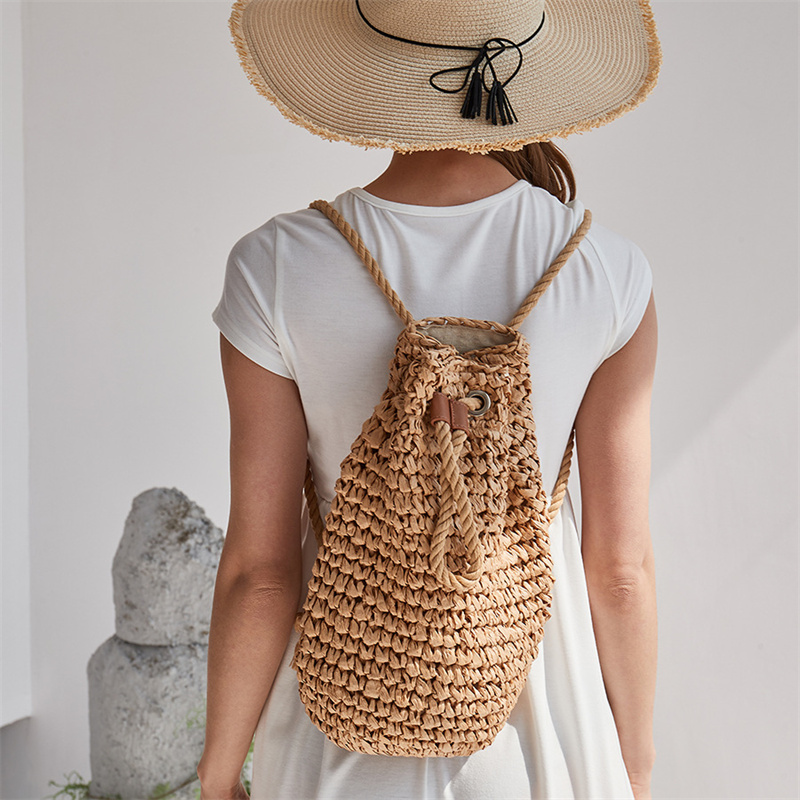 2023 Summer Casual Straw Backp - đánh giá và giá Women'S Raffia Bags