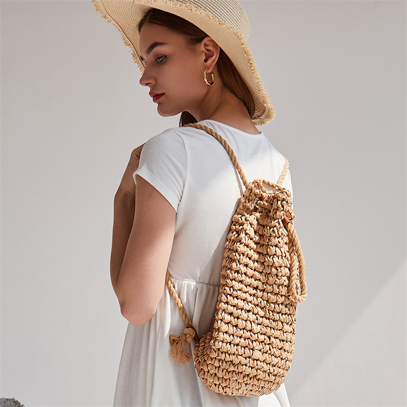 2023 Summer Casual Straw Backp - đánh giá và giá Women'S Raffia Bags