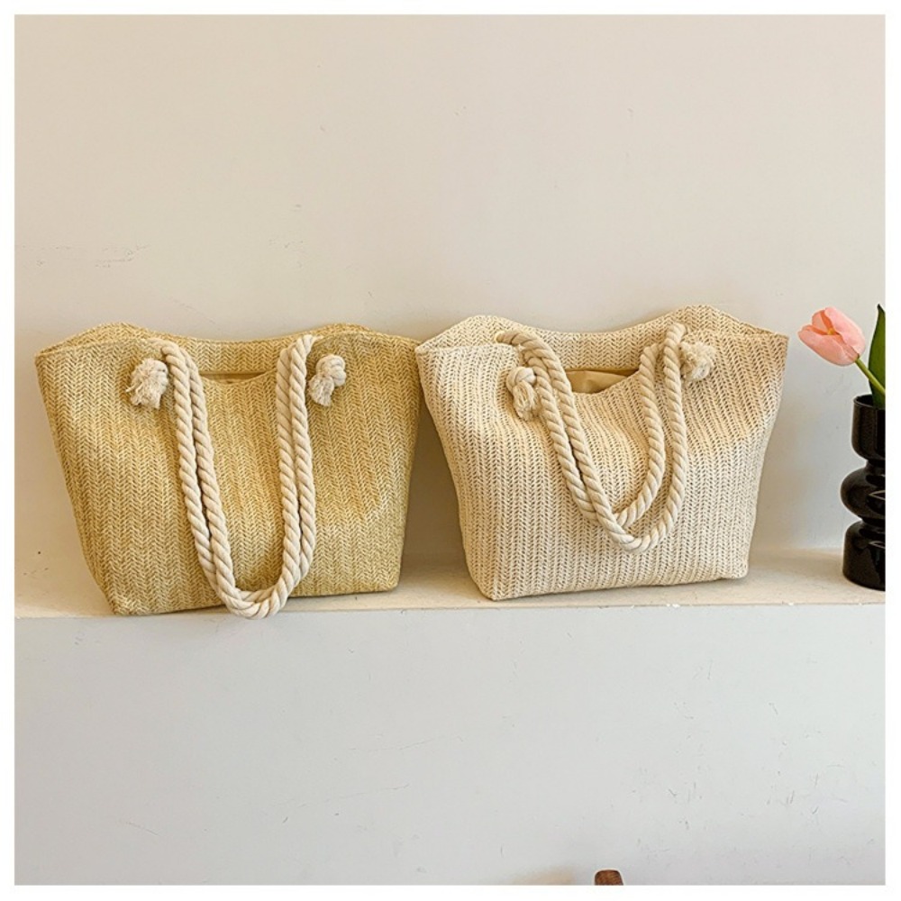 New Summer Beach Tote Bag Larg - đánh giá và giá Women'S Raffia Bags