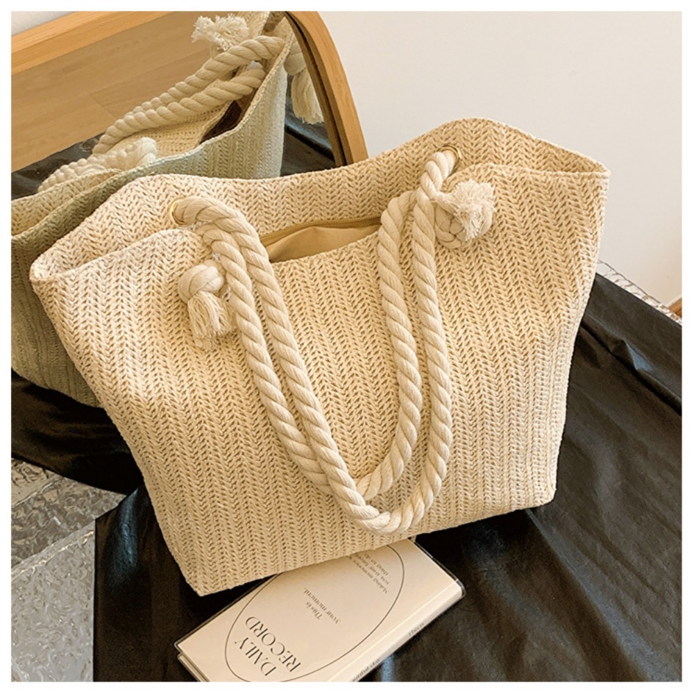 New Summer Beach Tote Bag Larg - đánh giá và giá Women'S Raffia Bags