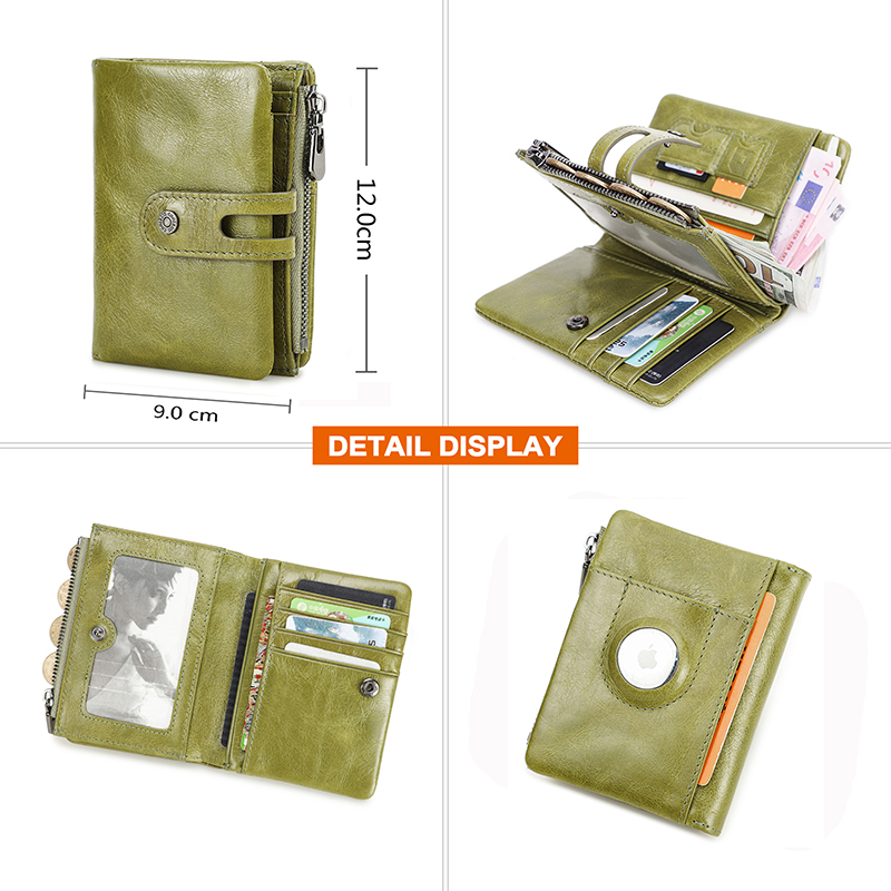 Tinh Dầu Da Nữ Ví Ngắn Để Thẻ  - đánh giá và giá Women'S Young Bags