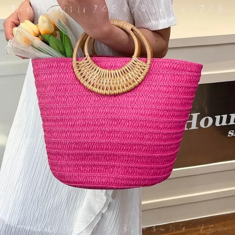 Women Summer Woven Paper Tote  - đánh giá và giá Women'S Bags Handbags