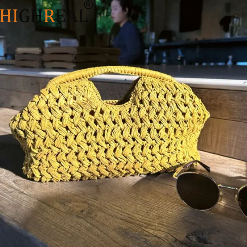 Elegant Ladies Chain Woven Han - đánh giá và giá Women'S Raffia Bags