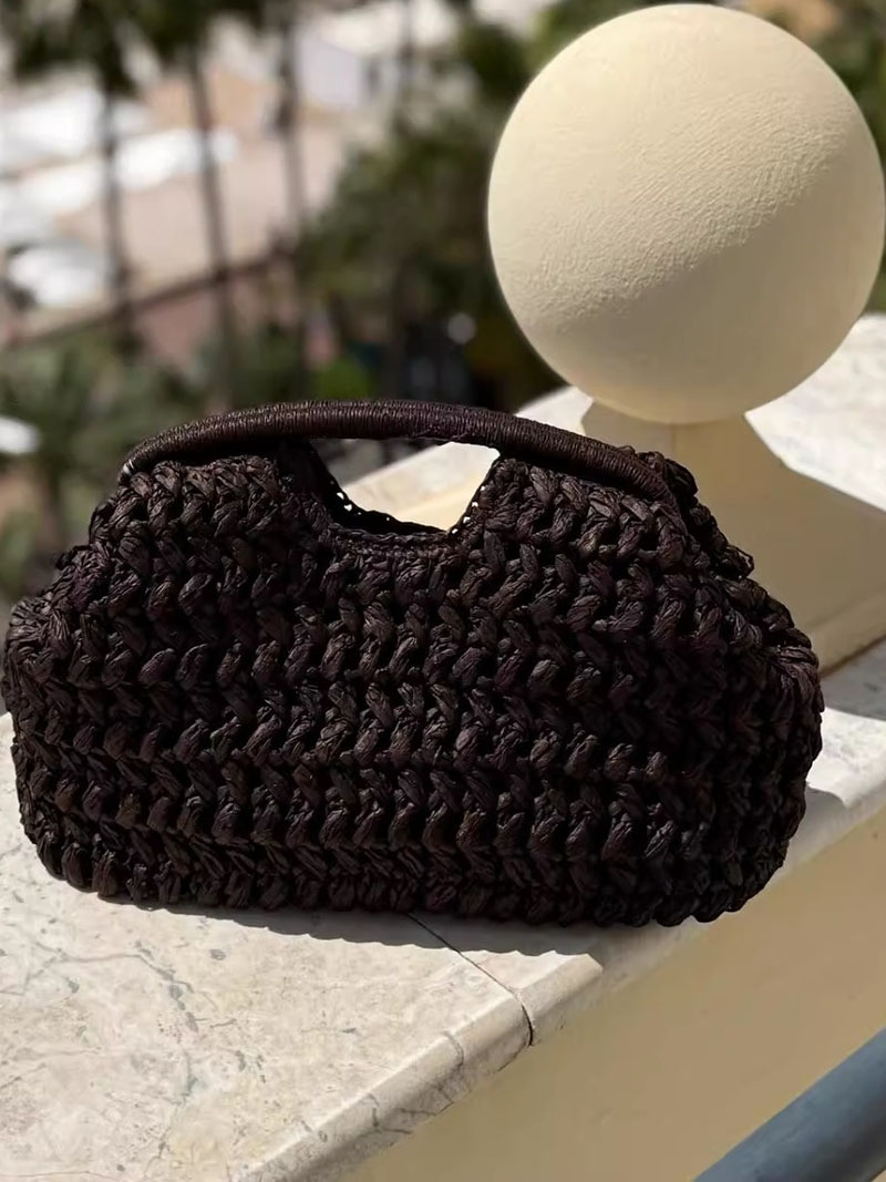Elegant Ladies Chain Woven Han - đánh giá và giá Women'S Raffia Bags