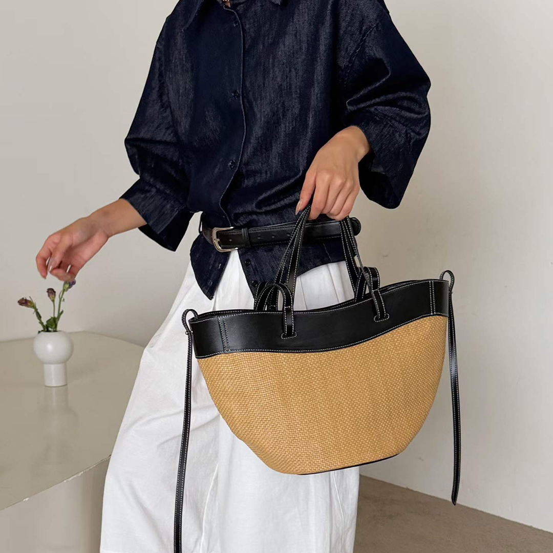 Mendy Genuine Leather Natural  - đánh giá và giá Women'S Raffia Bags